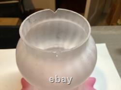 Victorian Art Glass Pink and Clear 2 Pc Fairy Lamp Candle Light 6 1/4 Inches Victorian Art Glass Pink and Clear 2 Pc Fairy Lamp Candle Light 6 1/4 Inches