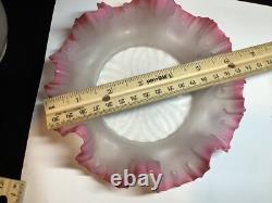 Victorian Art Glass Pink and Clear 2 Pc Fairy Lamp Candle Light 6 1/4 Inches Victorian Art Glass Pink and Clear 2 Pc Fairy Lamp Candle Light 6 1/4 Inches