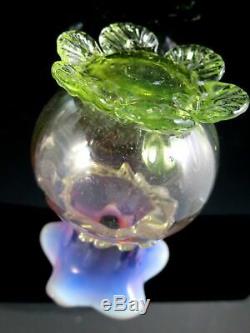 Victorian Art Glass STEVENS WILLIAMS Vaseline Opalescent Cranberry JUG PITCHER
