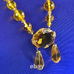 Victorian Art Nouveau Deco Glass Crystal Necklace A Treasure From The Past