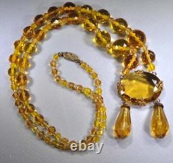 Victorian Art Nouveau Deco Glass Crystal Necklace A Treasure From The Past