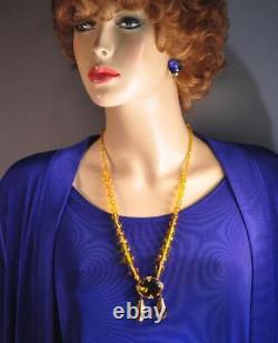 Victorian Art Nouveau Deco Glass Crystal Necklace A Treasure From The Past