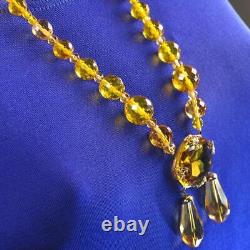 Victorian Art Nouveau Deco Glass Crystal Necklace A Treasure From The Past