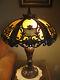 Victorian Art Nouveau Vintage Antique 6 Convex Caramel Slag Glass Shade Lamp