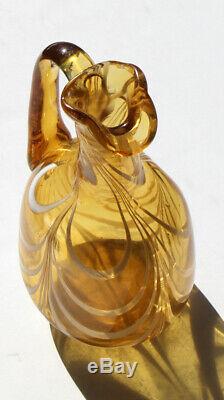 Victorian Blown Glass Cruet with Opalescent Drape circa 1900