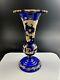 Victorian Bohemian Persian Blue Glass 8 3/4 Vase Made For Eastern Market