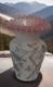 Victorian Bristol Glass Vase Hand Blown Painted Birds/floral Ruffled Pink Top 9