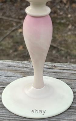 Victorian Burmese Art Glass Chalice 8 3/4 Goblet Amazing Color Victorian Burmese Art Glass Chalice 8 3/4 Goblet Amazing Color