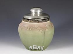 Victorian C. F. Monroe Wave Crest Glass Tobacco Jar / Humidor