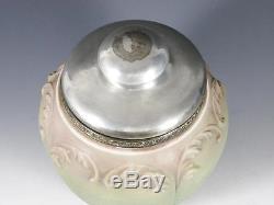 Victorian C. F. Monroe Wave Crest Glass Tobacco Jar / Humidor