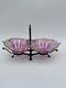 Victorian Condiment/ Relish Set/ Vaseline Glass