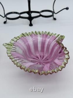 Victorian Condiment/ Relish Set/ Vaseline Glass Victorian Condiment/ Relish Set/ Vaseline Glass