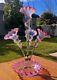 Victorian Cranberry Opalescent Epergne Centerpiece Vase Cir. 1880 Rare