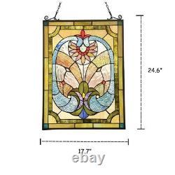 Victorian Design Stained Glass Window Panel Tiffany Style Home Decor