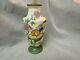 Victorian Fine Mold Blown Art Glass Hand Decorated Bird And Flowers/tree Vase