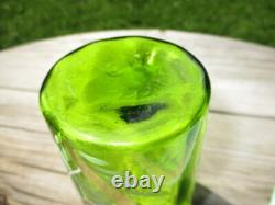 Victorian Green Art Glass Lemonade Pitcher Jug & Tumbler Enamel Blush Dogwood Victorian Green Art Glass Lemonade Pitcher Jug & Tumbler Enamel Blush Dogwood