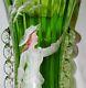 Victorian Hand Made Moser Detail Color Enamel Mary Gregory Green Withrigoree Vase