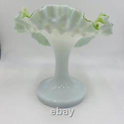 Victorian Jack in Pulpit Vase Dimpled Bohemian Hand Blown Art Glass Antique