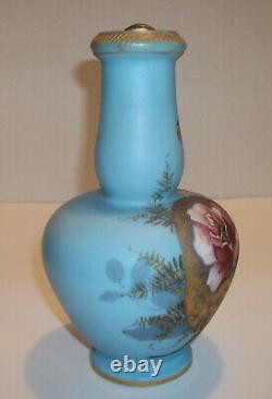 Victorian Karlsbad Tischer Bohemian Art Glass Aesthetic Floral Vase/Ewer Signed