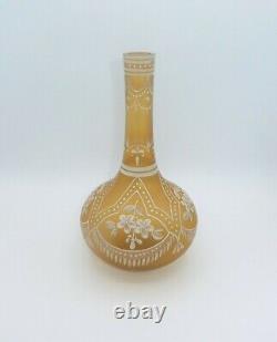 Victorian LACE ART CAMEO Art Glass Vase