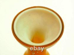 Victorian Lace Cameo art glass vase orange cut to satin Victorian Lace Cameo art glass vase orange cut to satin
