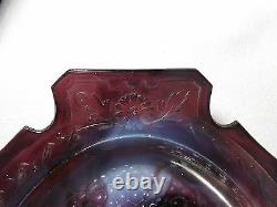 Victorian Malachite Purple Slag Glass Handled Tray Platter Aesthetic Mov. 13