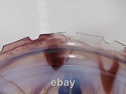 Victorian Malachite Purple Slag Glass Handled Tray Platter Aesthetic Mov. 13