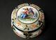 Victorian Moser Hand Painted Enamel Gild Opaline Glass Hinged Trinket Box