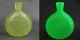 Victorian Nailsea Uranium Vaseline Art Swirl Glass Perfume Bottle Drink Flask