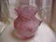 Victorian Northwood Art Glass Pink & White Spatter Water Pitcher Rare Item