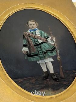 Victorian Painting Of Boy With Musket On Glass Wood Framed Antique Wall Art Victorian Painting Of Boy With Musket On Glass Wood Framed Antique Wall Art