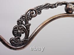 Victorian Silver Plated Brides Basket 10 Harrach Cranberry Art Glass Bowl UV+