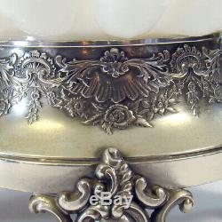 Victorian Silver Plated and Art Glass Bride's Basket 1890's