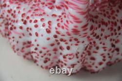 Victorian Steven's and Williams Pink & White Art Glass Basket with Thorn Handled