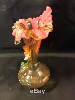 Victorian Stevens And Willians Art Glass Style Jack In The Pulpit Vase Vaseline