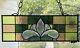 Victorian Style Stained Glass Window Beveled Panel Suncatcher Earth Tones, 18x6