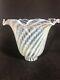 Victorian Swirl Opalescent Art Glass Lamp Shade With Ruffled Rim (10d)
