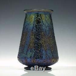 Victorian Thomas Webb Iridescent Brian Glass Vase c1880