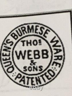 Victorian Thomas Webb & Sons Queens Burmese Ware Sunset Glass Biscuit Barrel