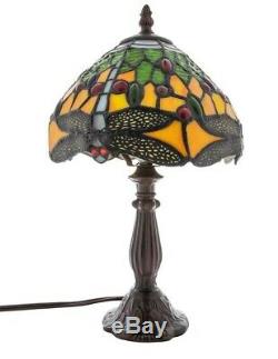 Victorian Trading Co Dragonfly Stained Glass Art Deco Table Lamp