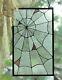 Victorian Trading Co Spiderweb Cobweb Clear Stained Glass Panel