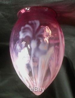 Victorian Vaseline Glass Light / Lamp Shade -Arts & Crafts Art Nouveau c1900