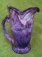 Victorian W H Heppell & Co Purple Slag Glass Fish Jug C 1882 Rare Davidson