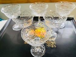 Victorian Webb Corbett Intricate Cut Champagne Glass WEC71 Elaborate Floral 6