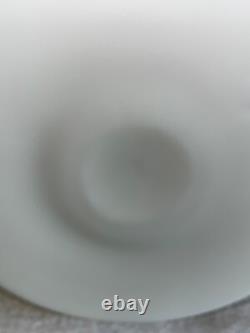 Victorian White MOP Satin Art Glass JIP Vase-CRE Rim-English Scare Color