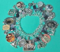 Victorian Witches- Altered Art Statement Charm Bracelet-loaded-chunky