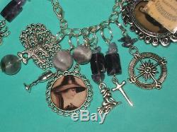 Victorian Witches- Altered Art Statement Charm Bracelet-loaded-chunky