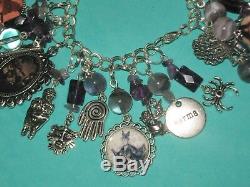 Victorian Witches- Altered Art Statement Charm Bracelet-loaded-chunky