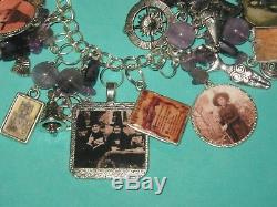 Victorian Witches- Altered Art Statement Charm Bracelet-loaded-chunky