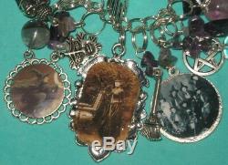 Victorian Witches- Altered Art Statement Charm Bracelet-loaded-chunky